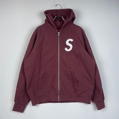 Supreme Sロゴジップパーカー マルーン Mサイズ - メルカリ