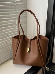 バッグ レディース トートバッグ ファッショナブルな無地PUトートバッグ、ショルダーバッグ、多機能ハンドバッグ、女性の買い物、通勤、学生の通学、日常使いに適しています