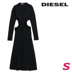 試着のみ美品】DIESEL ディーゼル ロング ワンピース スリット 黒 S