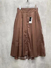 新品 AZUL BY MOUSSY アズールバイマウジー チェックアシンメトリーフレア スカート sizeM/柄ブラウン ■◇ レディース