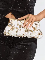 バッグ レディース ドレスバッグ パーティー、カジュアル、フォーマルなどのシーンに合わせられるスパンコール装飾クラッチバッグ