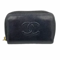 シャネル(Chanel) シャネル 財布・コインケース ラムスキン ブラック レディース