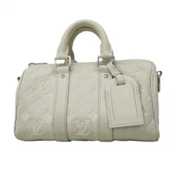 ルイ・ヴィトン(Louis Vuitton) ルイ・ヴィトン ハンドバッグ モノグラム・トリヨン キーポルバンドリエール25 M23163 ライトグレーメンズ