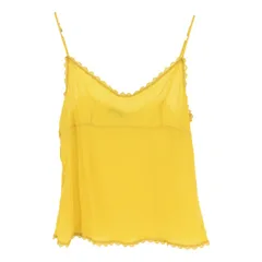 BCBGMAXAZRIA ビーシービージーマックスアズリア レースキャミソール シルク イエロー サイズS-M相当【中古】レディースのサムネイル