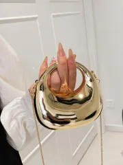 バッグ レディース ドレスバッグ スタイリッシュなメタルカラーファッション円形イブニングバッグ、サークルリング ムーンデザイン、マルチパーパス ショルダー/クロスボディ/ハンドバッグクラッチ ウィメンズ