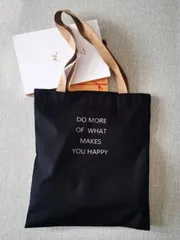 バッグ レディース トートバッグ 1個 黒文字プリント レディース トートバッグ、オープントップ キャンバス ショルダーバッグ、シンプル キャリーオールバッグ 学生、大学、高校向け、ノート、書類、旅行に対応