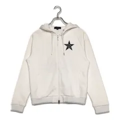 中古 レディース キャロウェイ Callaway フルジップアウター M 白 ホワイト 長袖パーカー 星柄