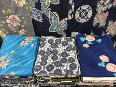 平和屋着物○上質な色無地 風景地紋 鉄御納戸色 正絹 逸品 未使用