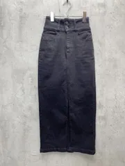 AZUL BY MOUSSY アズールバイマウジー HIGH WAIST SLIT DENIM SKIRT ハイウエストスリットデニムスカート ロング デニムスカート sizeXS/黒 ■◇ レディース