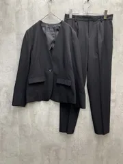 RIRIYANO リリヤーノ セットアップ ノーカラー ジャケット パンツ スーツ ビジネス 通勤 入学式 size11/ブラック ■◆ レディース