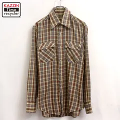 70s vintage Levi's チェック柄 長袖シャツ メンズ Mサイズ相当
