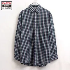 90s vintage Eddie Bauer チェック柄 ボタンダウン 長袖シャツ メンズ 表記Mサイズ
