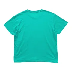 USA 古着 POLO RALPH LAUREN ポロラルフローレン ワンポイントロゴ クルーネック Tシャツ 刺繍 メンズL グリーン BA5340