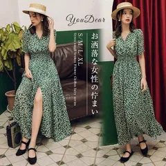 ワンピース ロングワンピース レデイース 夏 半袖 花柄 vネック ゆったり おしゃれ 体型カバー シフォン ナチュラル マキシワンピー 大人 
