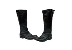 ジルサンダー JIL SANDER レザー ロングブーツ LEATHER LONG BOOTS ベルトデザイン アーモンドトゥ スペイン製 BLACK 黒 レディース靴 ブーツ ジョッキー ブラック SIZE38 104S-1260のサムネイル