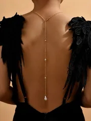 ジュエリー レディース ネックレス 字 ラリアットネックレス 人工パール