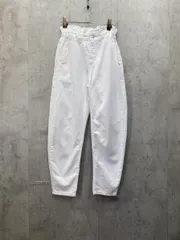 ZARA ザラ コットン100% ストレート デニムパンツ sizeXL/白 ■◇ レディース