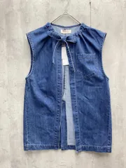 新品 SELECT MOCA セレクトモカ ドロストネックデニム ベスト sizeF/インディゴブルー ■◇ レディース