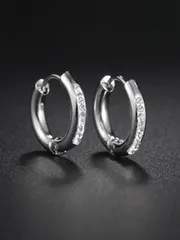 ジュエリー メンズ イヤーアクセサリー 男性 ラインストーンデコレーション フープピアス , 用 ジュエリー ギフト と パーティー