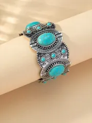 ジュエリー レディース ブレスレット 女性 ヴィンテージ & ファッショナブルなカラフルなターコイズ ブレスレット 1個、カップルへの素晴らしいギフト