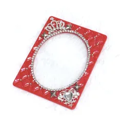 キルティングデコ 硬質ケースデコ トレカケースデコ レッド ラメ B8 664