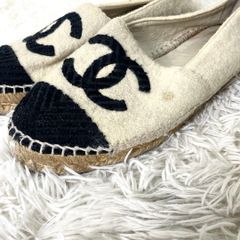 CHANEL エスパドリーユ ホワイト/ブラック - メルカリ