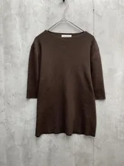 OPAQUE.CLIP オペークドットクリップ 5分袖 サマー ニット セーター size40/L/茶 ■◆ レディース