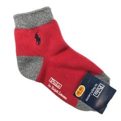 POLO RALPH LAUREN ラルフローレン 靴下 19-21cm コットン混 レッド【中古】【新品同様】【美品】キッズのサムネイル
