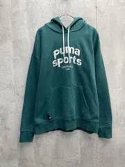 PUMA プーマ PUMA TEAM SPORTS 刺繍 フーディー パーカー プルオーバー 裏起毛 sizeUS S/グリーン ■◇ メンズ