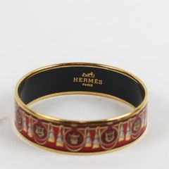 美品】HERMES エルメス エマイユGM バングル 七宝焼き ゴールド - メルカリ