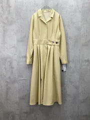 新品 N. エヌ ナチュラルビューティーベーシック カジュアルドレスサイドボタンタックシャツワンピース sizeM/黄 ■◇ レディース