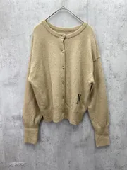 NOLLEY'S ノーリーズ 4-0058-6-02-076 ロゴインターシャ2WAYクルーネックカーディガン sizeF/キャメル ■◇ レディース