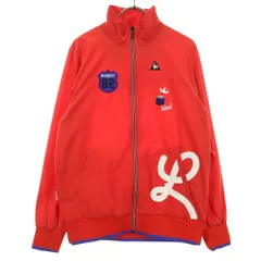 le coq sportif ルコックスポルティフ ワッペン ゴルフ 長袖 ハイネック フルジップ ジャケット L レッド レディース 古着のサムネイル