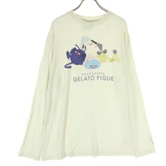 gelato pique ジェラートピケ Dragon Quest ドラゴンクエスト コラボ キャラクタープリント 長袖 カットソー M クリーム系 メンズ 古着のサムネイル