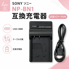 SONY ソニー NP-BN1 用 　互換充電器　USB-Cケーブル付き