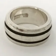 TIFFANY&Co. グルーブド ダブルライン リング 約12号 SV925 シルバー 10.4g