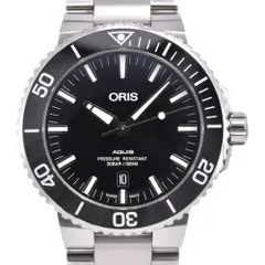 オリス ORIS 01 733 7730 4134 アクイス デイト ブラック 自動巻き メンズ 美品 箱・保証書付き 腕時計 D#147101のサムネイル