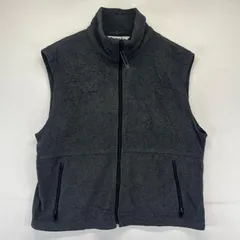 古着 コロンビア Columbia フリース ベスト フルジップ ワンポイントロゴ刺繍 アウトドア XL  グレー系 メンズ
