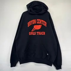 古着 ラッセル Russell パーカー プルオーバー プリント スウェット 大きいサイズ 2XL ブラック系 プリント メンズのサムネイル