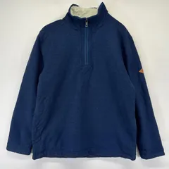 古着 オービス ORVIS ニット ハーフジップ プルオーバー トレーナー ボア アウトドア M  ネイビー系 メンズのサムネイル
