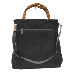 GUCCI 2WAYショルダーバッグ バンブー スエード ブラック 002 2122 0506