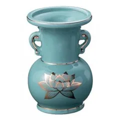 ナカムラ商事　仏具用品　青磁金ハス仏花3.5寸(中)