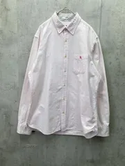 BURBERRY BLACK LABEL バーバリーブラックレーベル ノバチェック ロゴ刺繍 ボタンダウン シャツ size3/ピンク  ■◇ メンズ