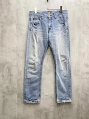 Lee リー 98312 ヒゲ加工 ダメージ加工 ストレート デニムパンツ 日本製 size30x30/青 ■■ メンズ