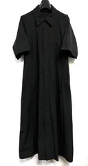 Yohji Yamamoto Y's｜ヨウジヤマモト ワイズ POLYESTER TYPEWRITER DYE OPEN COLLAR DRESS タイプライター 開襟 シャツワンピース ロング ブラウス YG-D05-900のサムネイル