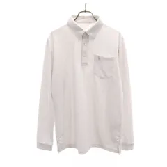 美品 LANVIN SPORT ランバンスポール 総柄 長袖 ポロシャツ 40 ホワイト メンズ 古着のサムネイル