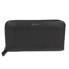 PRADA ラウンドファスナー長財布 レザー ブラック 2ML317