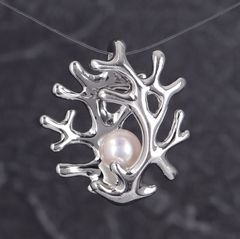 MIKIMOTO ミキモト K18 パール ネックレス 珊瑚モチーフ - メルカリ