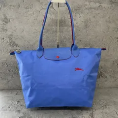良品　A4収納可　Longchamp　ロンシャン　トートバッグ　プリアージュ　ナイロン　ブルー