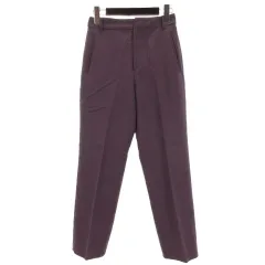 B&Y ユナイテッドアローズ BEAUTY&YOUTH ビューティー&ユース ダブルクロス スリム パンツ パープル S 251023E ■GY43